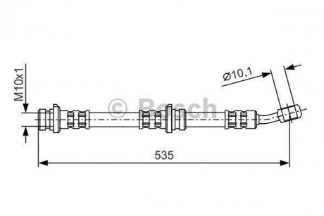 NISSAN Шланг тормозной передн. VANETTA CARGO 95- BOSCH 1987481025