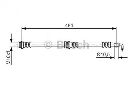 FORD шланг гальмівний передн. RANGER 05- BOSCH 1987481602