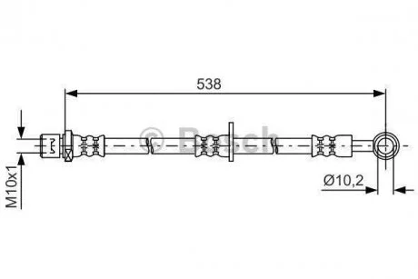 Торм. шланг. пер. лев. SUBARU FERESTER -08 BOSCH 1987481606