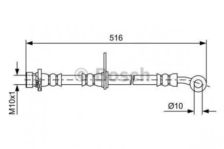 Тормозной шланг HONDA Accord CU FR 2,0-2,407>> BOSCH 1987481730
