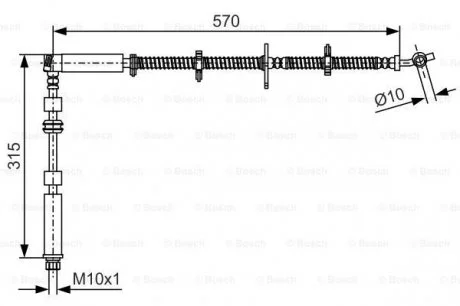 Гальмівний шланг LAND ROVER Discovery FL 2,7-5,009>> BOSCH 1987481A63