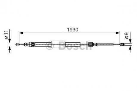 Трос, стояночная тормозная система BOSCH 1 987 482 011