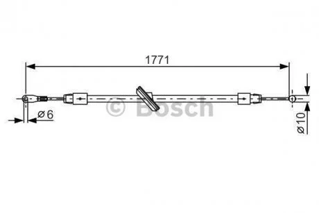 Трос, стояночная тормозная система BOSCH 1 987 482 030