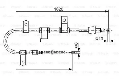 Трос, стояночная тормозная система BOSCH 1 987 482 071