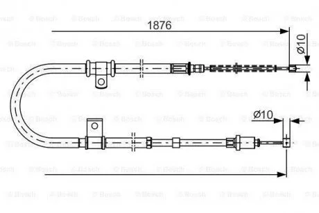 Трос, стояночная тормозная система BOSCH 1 987 482 183