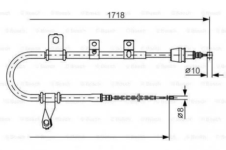 Трос, стояночная тормозная система BOSCH 1987482209