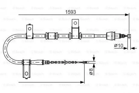 Трос, стояночная тормозная система BOSCH 1 987 482 224
