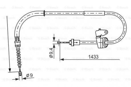 Трос, стояночная тормозная система BOSCH 1 987 482 231