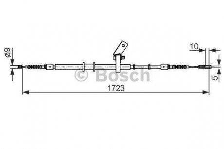 Трос гальмівний AUDI 80 L'1.6-2.890-95 BOSCH 1987482268 (фото 1)
