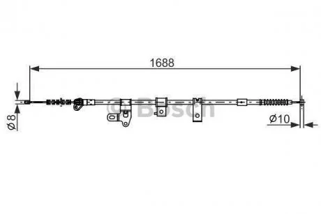 Трос, стояночная тормозная система BOSCH 1 987 482 306
