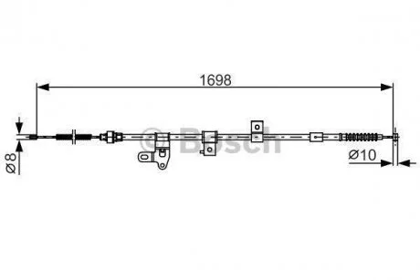 Трос, стояночная тормозная система BOSCH 1 987 482 346 (фото 1)