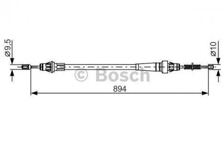 Трос, стоянкова гальмівна система BOSCH 1 987 482 365 (фото 1)