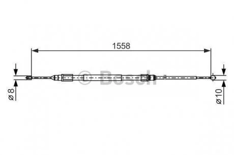 BMW Трос стояночный задн. лев./прав. X1 (E84) -15 BOSCH 1987482368