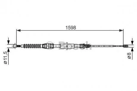 Трос, стояночная тормозная система BOSCH 1 987 482 379