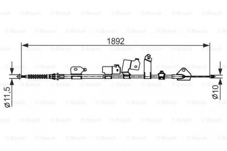 Трос, стоянкова гальмівна система BOSCH 1987482439 (фото 1)