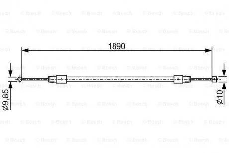 Трос, стояночная тормозная система BOSCH 1 987 482 444
