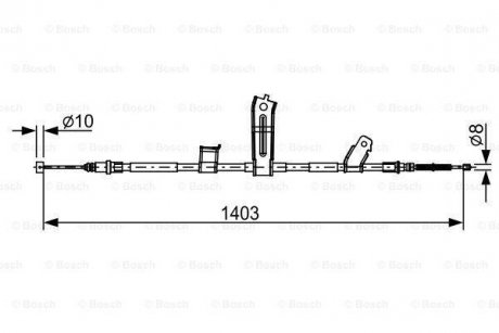 Трос, стоянкова гальмівна система BOSCH 1 987 482 522 (фото 1)