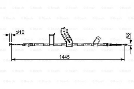 Трос, стоянкова гальмівна система BOSCH 1 987 482 523