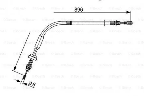 Трос, стояночная тормозная система BOSCH 1 987 482 543