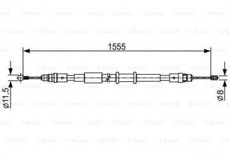 Трос, стоянкова гальмівна система BOSCH 1 987 482 552 (фото 1)