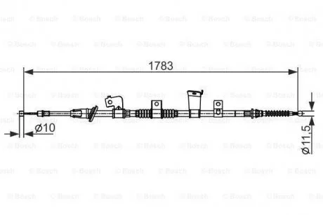 Трос, стояночная тормозная система BOSCH 1 987 482 571