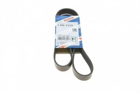 Ремень П-клиновый 7PK1113 BOSCH 1987945740