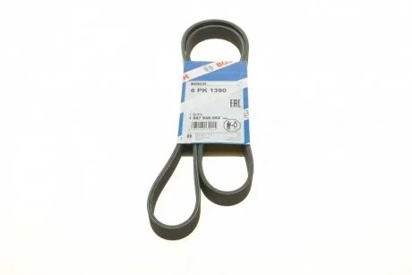 Ремень 6РК-1390 генератора ГАЗ 3110 с ГУР ДВС 406 BOSCH 1987946052