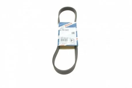 Ремень П-клиновый 6PK841 OPEL/RENAULT/VW BOSCH 1987946247
