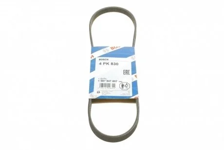 Ремінь п-клинової 4pk830 BOSCH 1987947857 (фото 1)