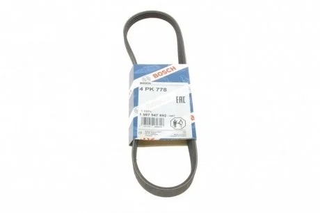 Поликлиновой ремень 4PK778 BOSCH 1987947892