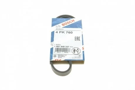 Ремінь п-клинової 4pk760 BOSCH 1987948337