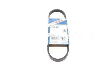 Ремень П-клиновый 4PK611 BOSCH 1987948345