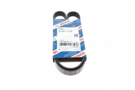 Ремень п-клиновой 6pk1138 BOSCH 1987948479