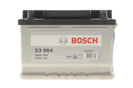 Акумулятор 12В/53Аг/500А/13,41кг BOSCH DSC_0 092 S30 041