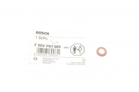 Шайба форсунки, Audi A3 Sportback 04-13/ BOSCH F00VP01009 (фото 1)