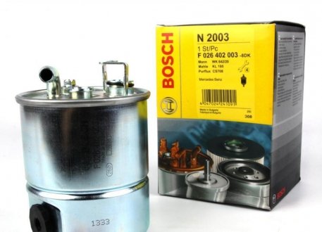Фильтр топливный DB Sprinter 216 Cdi (с отверстием для датчика) BOSCH F 026 402 003 (фото 1)