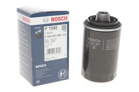 Фильтр масляный двигателя AUDI A3,A4,A5 BOSCH F026407080