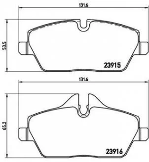 Гальмівні колодки дискові BREMBO P06034