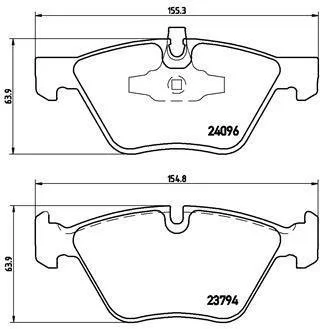 Тормозные колодки дисковые BREMBO P06040