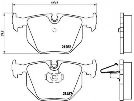 Тормозные колодки дисковые, к-кт. BREMBO P06 044