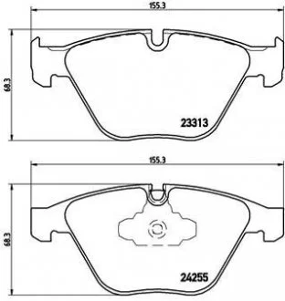 Тормозные колодки дисковые, к-кт. BREMBO P06 055