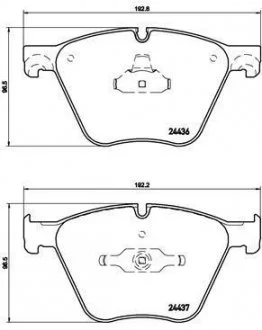 Колодки передние, BMW 5-7, X5, X6 07- BREMBO P 06 073