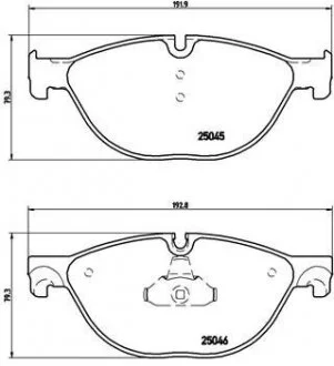 Колодки тормозн. передн. BMW 5 (F10, F18), 6 (F06), 7 (F01, F02, F03, F04) BREMBO P 06 076