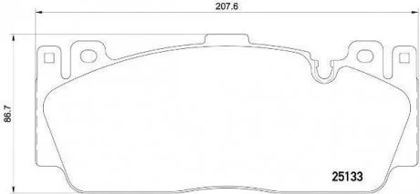 Комплект тормозных колодок, дисковый тормоз BREMBO P 06 079 (фото 1)