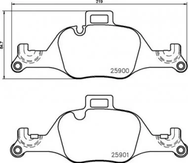 KLOCKI HAMULC. BMW 5 G30,F90 16- PRZ?D BREMBO P06107