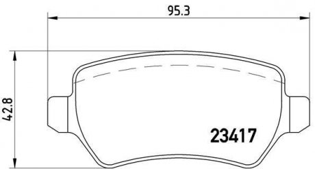 Тормозные колодки дисковые, к-кт. BREMBO P10 013 (фото 1)