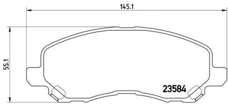 Гальмівні колодки дискові BREMBO P11026 (фото 1)