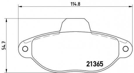 Комплект гальмівних колодок, дискове гальмо BREMBO P 23 054 (фото 1)