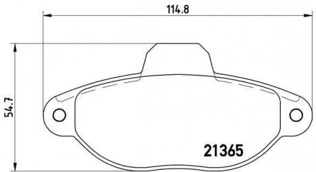 Комплект тормозных колодок, дисковый тормоз BREMBO P 23 054 (фото 1)