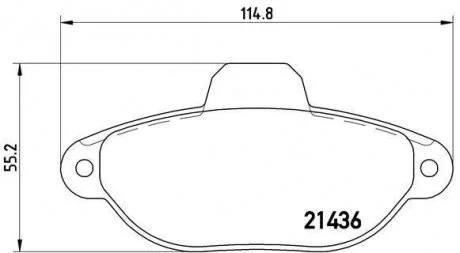 Гальмівні колодки дискові, к-кт. BREMBO P23 096